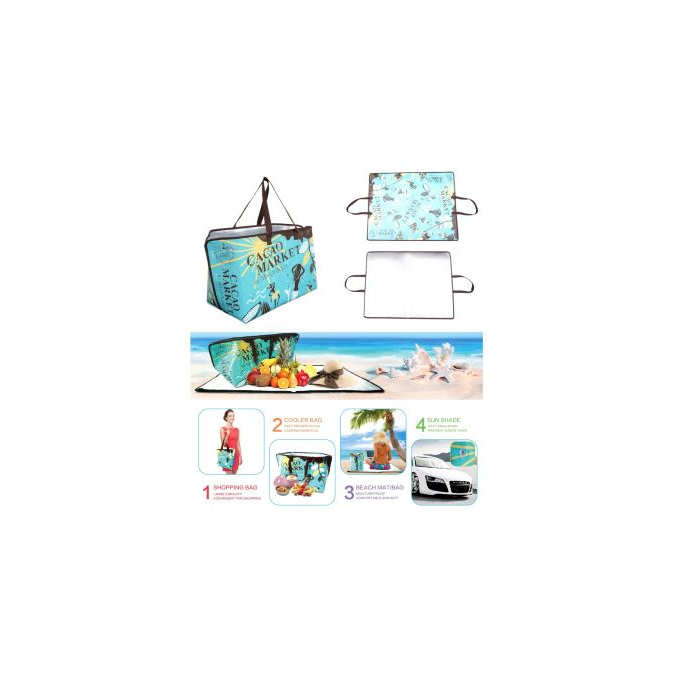 4 in 1 cooler bag, beach mat , sun shade(new model) (1)