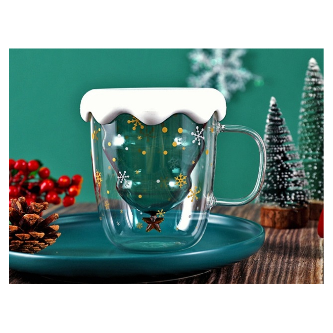 Christmas glass cup