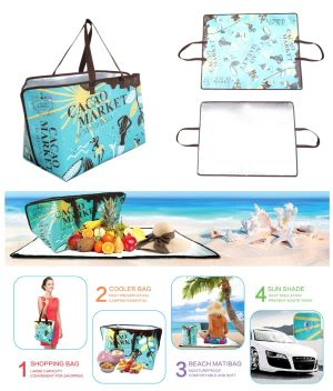 本頁圖片/檔案 - 4 in 1 cooler bag, beach mat , sun shade(new model) (1)